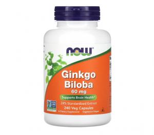 Now Foods Ginkgo Biloba 60 mg 240 vcaps