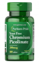 Puritan's Pride Chromium Picolinate 200 mcg 100 табл