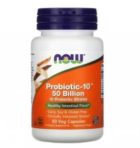 Now Foods Probiotic-10, 50 Billion  50 вег.капс