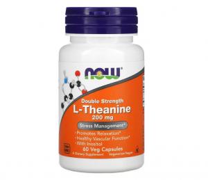 Now Foods L-Theanine 200 мг 120 вег.капс
