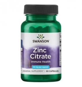 Swanson Zinc citrate 30 мг. 60 капс