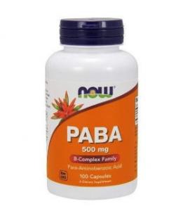 Now Foods Paba  500 мг 100 капс
