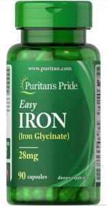 Puritan's Pride Iron 28 мг 90 капс