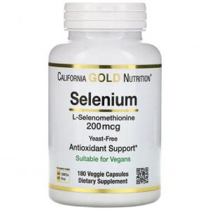 California Gold Nutrition Selenium 200 mcg 180 vcaps