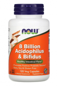 Now Foods 8 Billion Acidophilus & Bifidus 120 капс