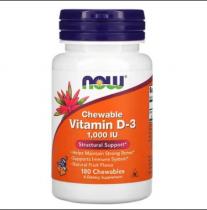 Now Foods Vitamin D-3 1000 IU 180 Chewables