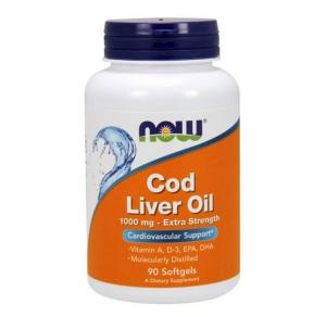 Now Foods Cod Liver Oil 1000 mg 90 softgels