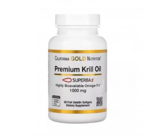 California Gold Nutrition Premium Krill Oil 1000 mg 60 softgels