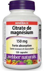 Webber Naturals Magnesium Citrate 150mg 120 caps
