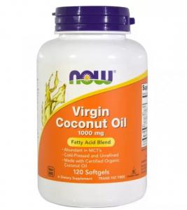 Now Foods Virgin Coconut Oil 1000 mg 120 softgels