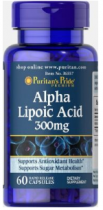Puritan's Pride Alpha Lipoic Acid 300 мг 60 softgels