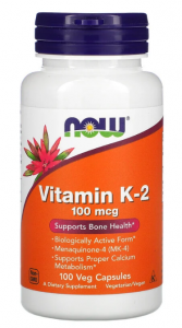 Now Foods Vitamin K-2 100 mcg 100 капс