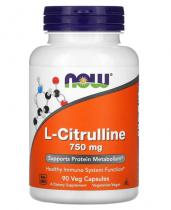 Now Foods L-Citruline 750 мг 90 капс.
