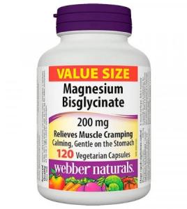 Webber Naturals Magnesium Bisglycinate 200mg 120 veg caps