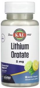KAL Lithium Orotate 5 mg 90 mc tab