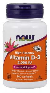 Now Foods Vitamin D-3 2000 IU 240 капс