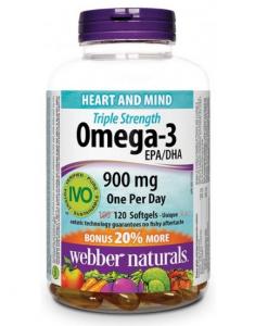 Webber Naturals Omega-3 EPA/DNA 900 mg 120 softgels