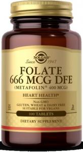 Solgar Folate 666 MCG DFE 100 tab