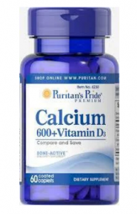 Puritan's Pride Calcium plus Vitamin D 600/125 IU 60 каплетт