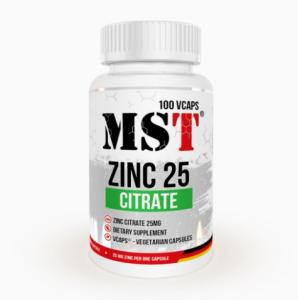 MST Zinc 25 Citrate 100 vcaps