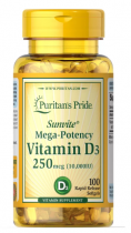 Puritan's Pride Vitamin D-3 1000 IU 100 softgels