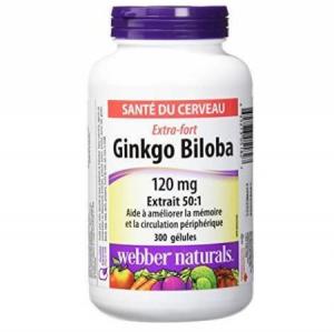 Webber Naturals Ginkgo Bioba 120 mg 300 softgels