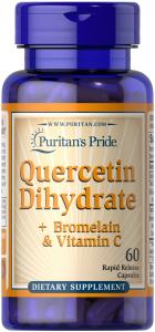 Puritan's Pride Quercetin Dihydrate + Bromelain 60 caps
