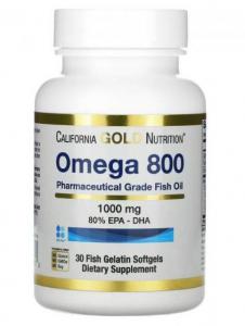 Omega 800 1000 mg 30 softgels California Gold Nutrition