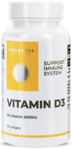 Progress Nutrition Vitamin D3 2000 IU 90 softgels