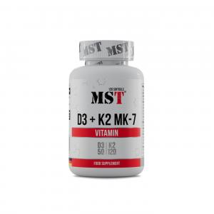 MST Vitamin D3+K2 MK-7 120 softgels